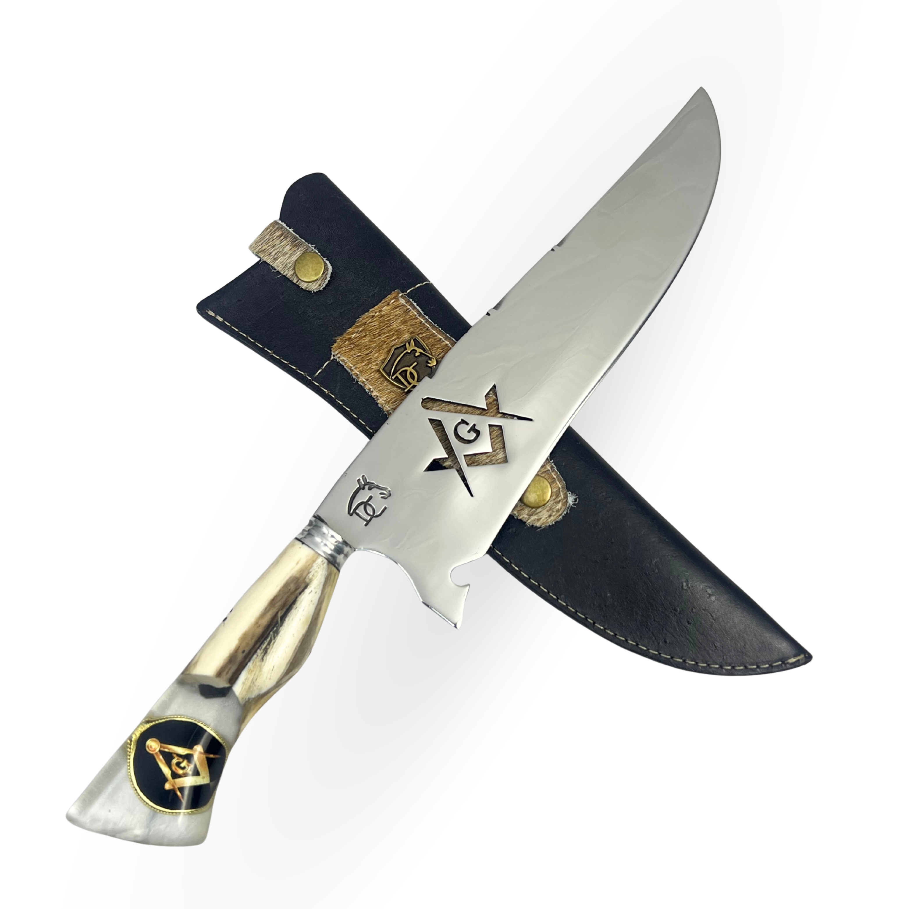 Faca Picanheira 10” Maçonaria - Cabo Osso e Resina