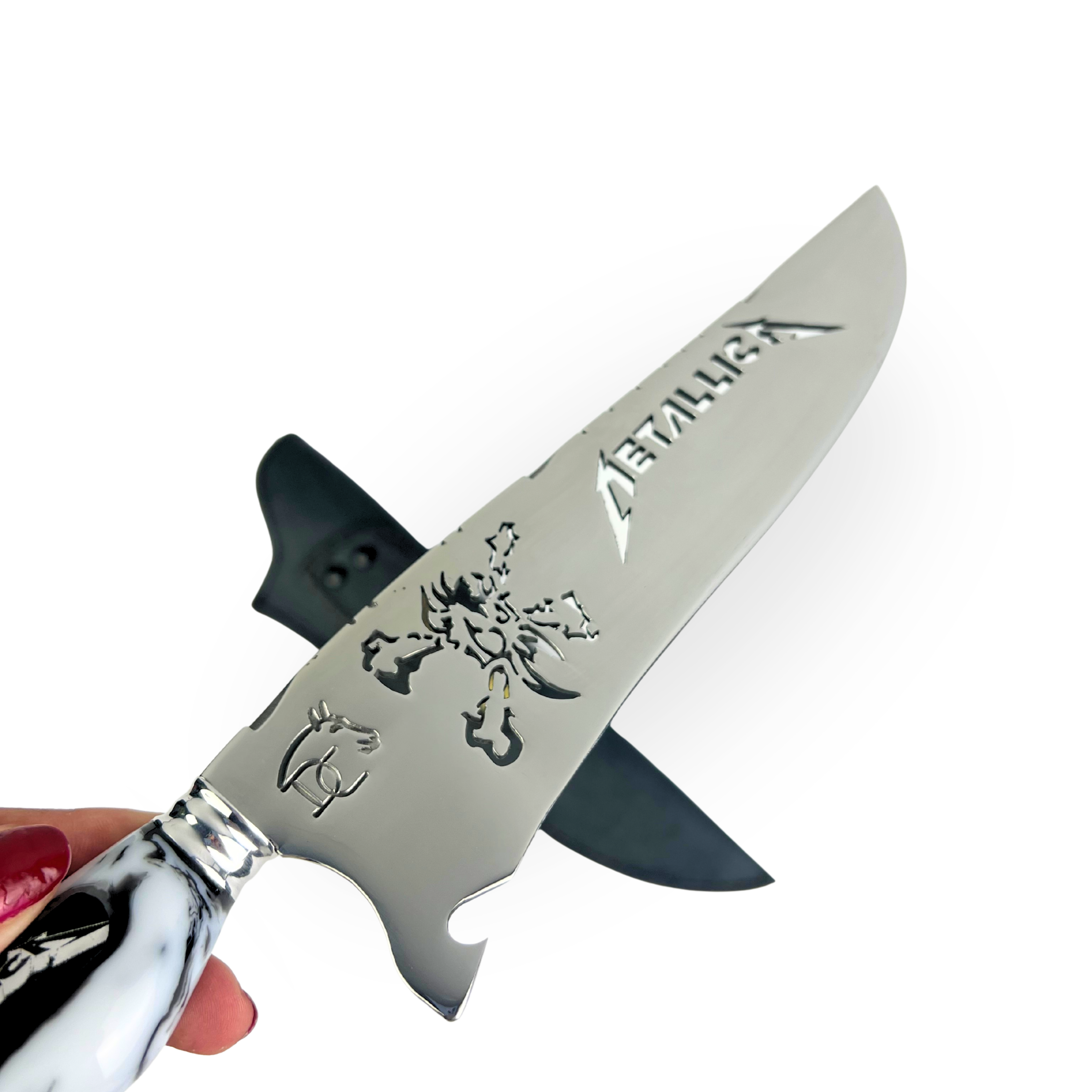Faca Artesanal Metallica 33 cm - Heavy Metal