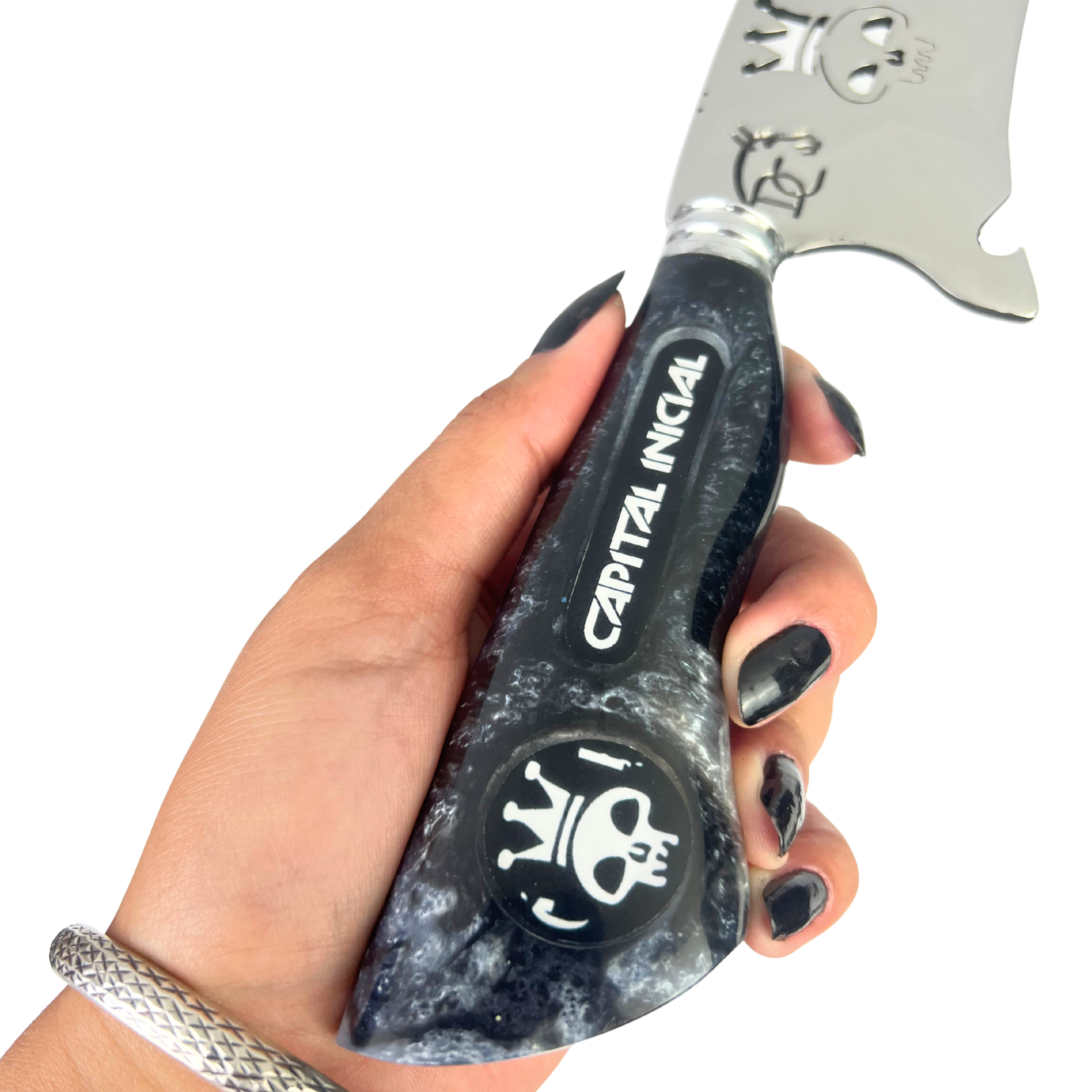 Faca Capital Inicial 8 Polegadas | Lâmina Vazada Rock BR | Cabo Resina