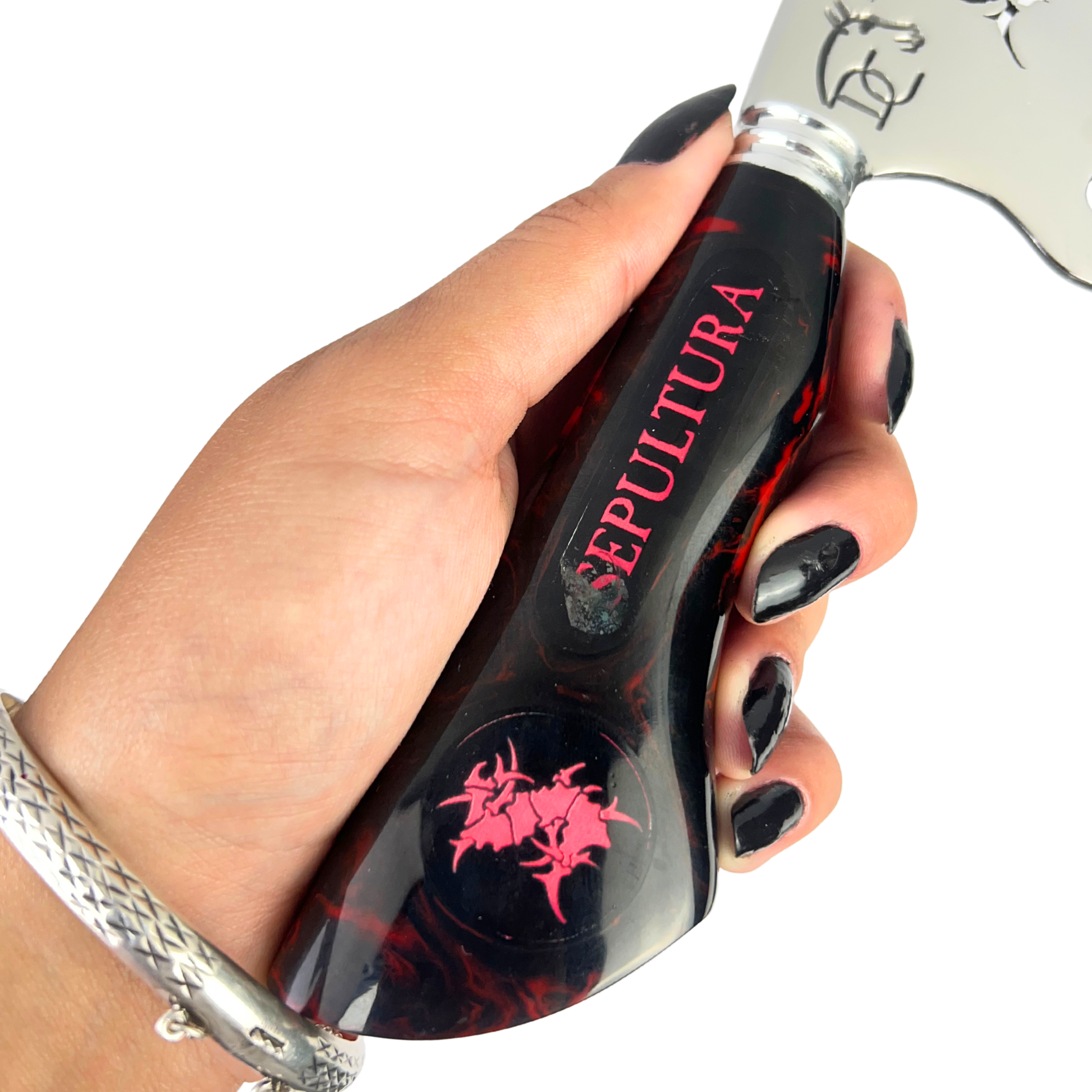 Faca Sepultura 8 Polegadas | Lâmina Vazada Thrash Metal BR | Cabo Resina