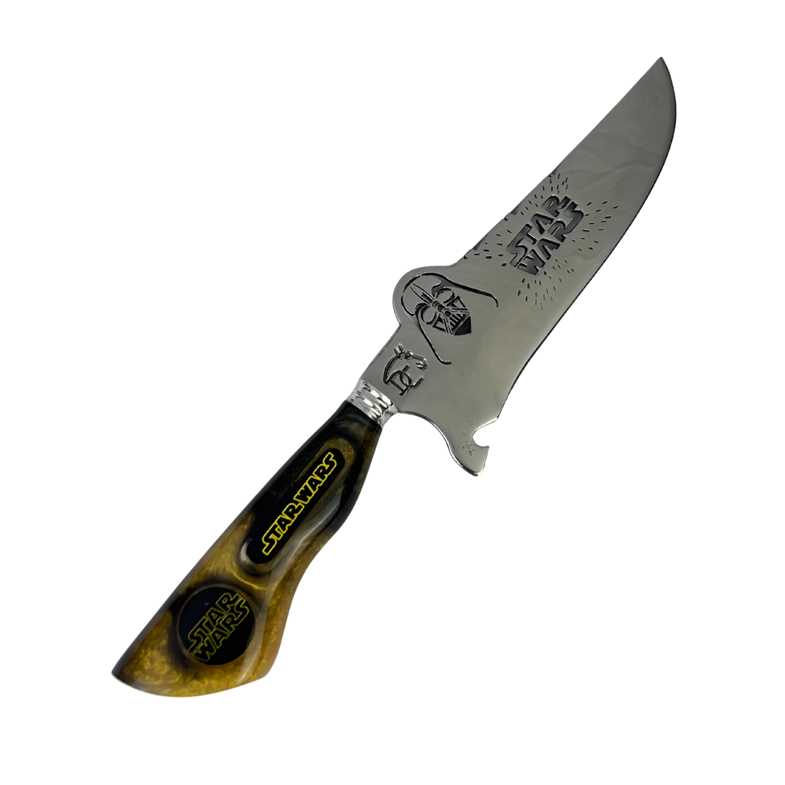 Faca Star Wars 8 Polegadas Darth Vader | Lâmina Vazada | Cabo Resina