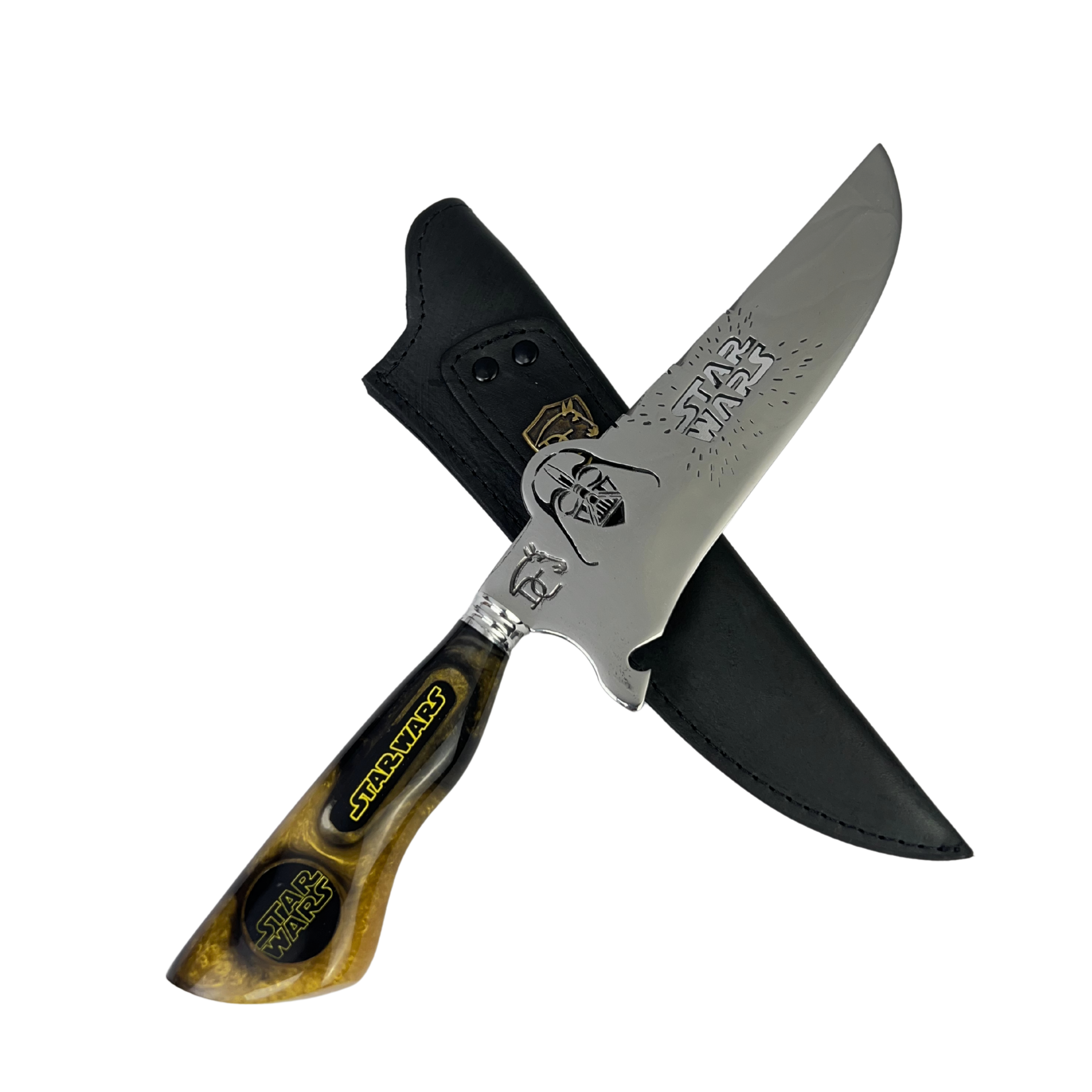 Faca Star Wars 8 Polegadas Darth Vader | Lâmina Vazada | Cabo Resina