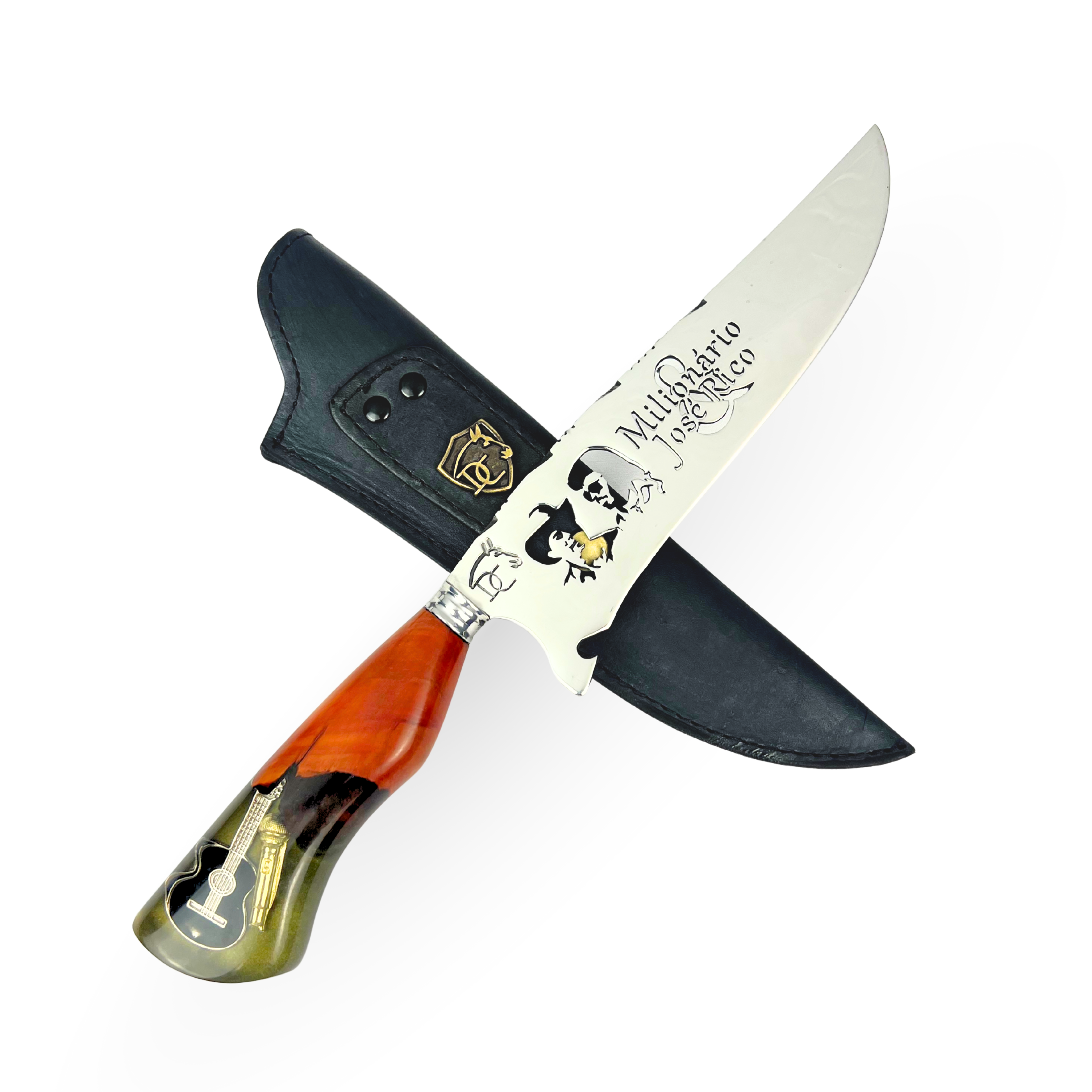 Picanheira Milionario Jose rico 8 Polegadas - Cabo Personalizado - Edição Especial Sertanejo Raiz