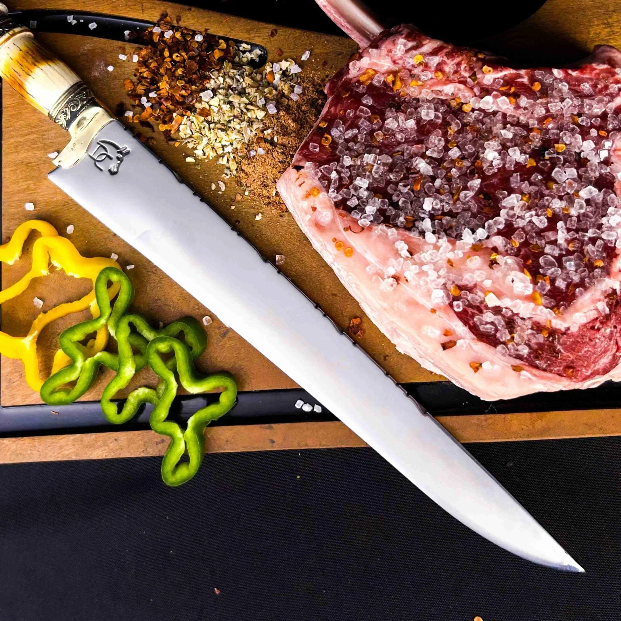 Faca Guardião do Pampa 11 Polegadas - Cabo Osso Bovino - Churrasco Profissional