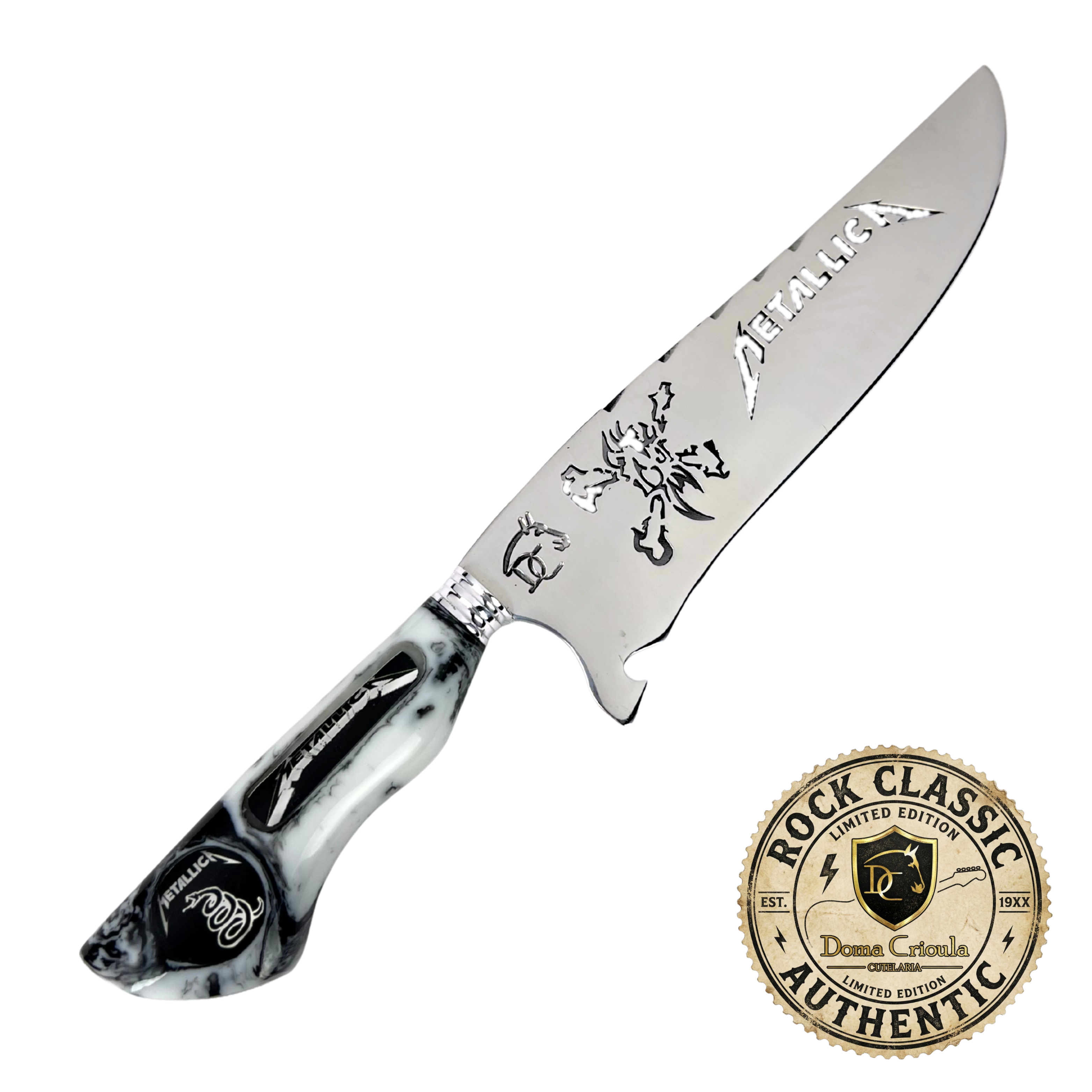 Faca Artesanal Metallica 33 cm - Heavy Metal