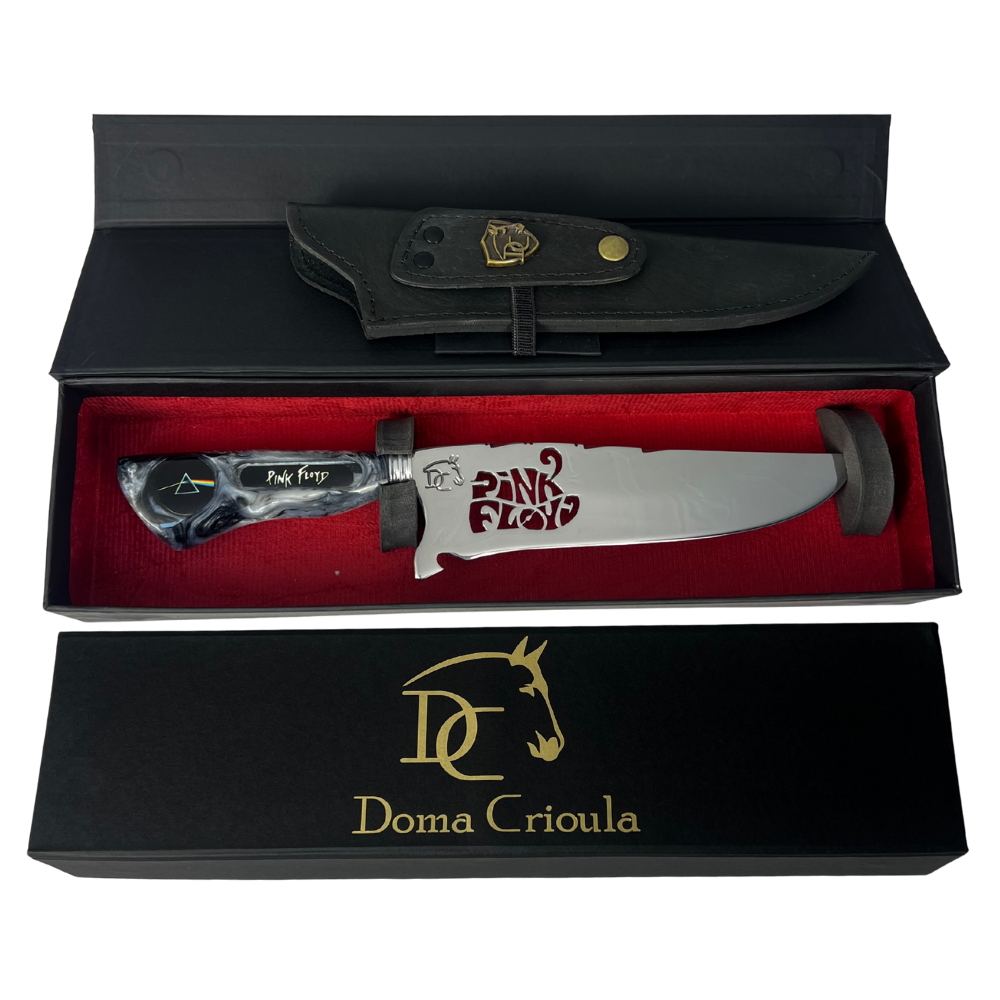 Faca Pink Floyd 8" - Cabo Resina Personalizado - Edição Especial Rock